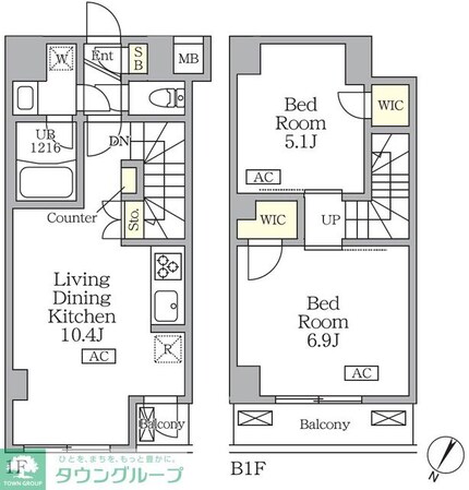 アジールコート三宿テラスの物件間取画像